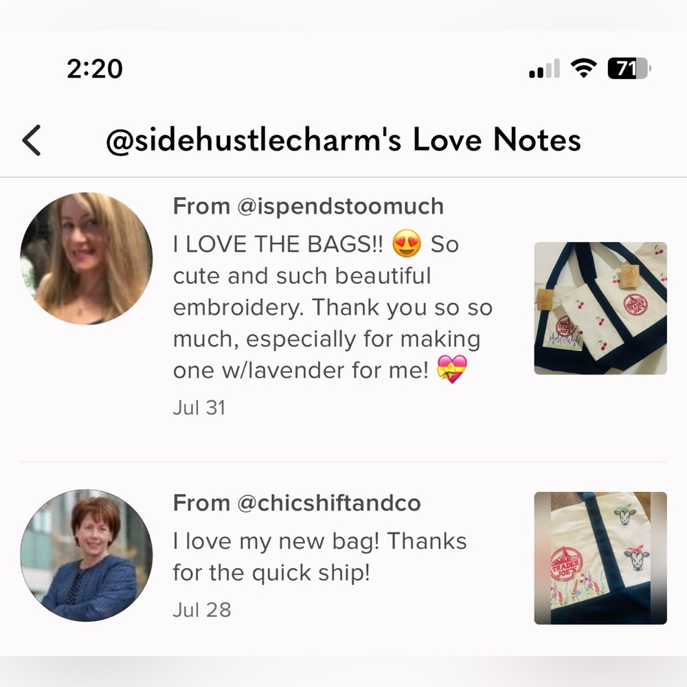 NWT Trader Joe’s canvas tote with embroidery - Picture 14 of 17